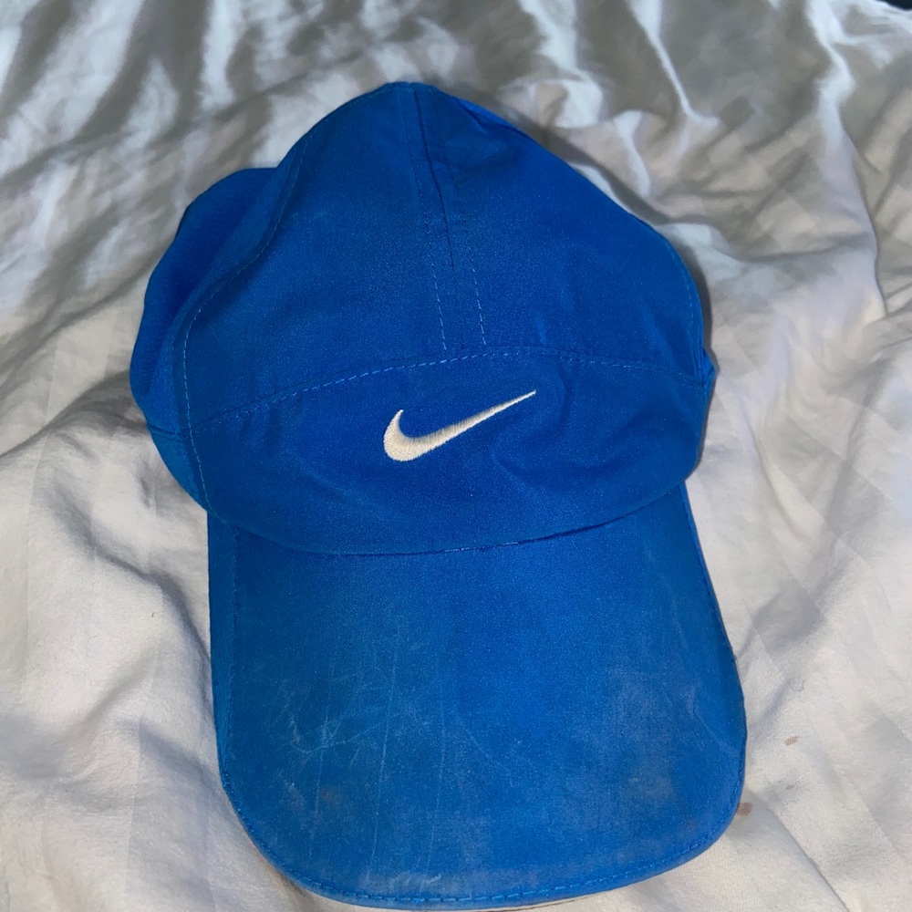 blue nike fitted hat